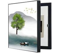 Fuse Box Cover, Meter Box Decorative Painting Wall Mounted Electrical Panel Cover Multifunctional Removable Electric Meter Cover Box Creative Switch Box(Size:35x45cm,Color:H)(F,30x40cm)