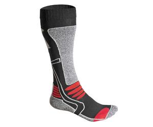 Fuse, Calzini Sportivi Lunghi Donna, Multicolore (Schwarz/Rot), 35-38