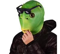 FUSHENGCHUANG Animal Latex Hood Maschera di pesce Accessori per cosplay di animali Halloween Carnival Costume Party Parade