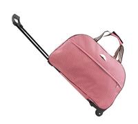 FUSHENGLI Borsone con Rotelle Borsa da Viaggio for Donna e Uomo su Ruote Borsa for Bagaglio a rotelle Borsa da Viaggio for Trolley con Tirante per I Viaggi(Red And White M)