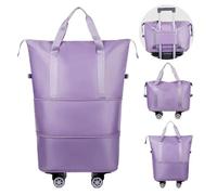 FUSHENGLI Borsone con Rotelle Borsone Valigia Borsa da Viaggio espandibile Borsone Versatile Impermeabile Valigia Borse da Viaggio di Grande capacità con Ruote per I Viaggi(Sky Blue)