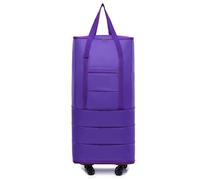 FUSHENGLI Borsone con Rotelle Zaino da Viaggio con Ruote Staccabili, Scomparti Multipli e Regolabile for Uso lavorativo o turistico, Borsa da Viaggio for Il fine Settimana per I Viaggi(Purple)