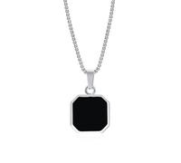 FUSHENGTER Collana Donna Collane Ciondolo Ragazze Collana Con Pendente Quadrato Da 15 Mm Per Uomo Ciondolo In Pietra Gemetrica Con Catena A Maglie Semplice S1