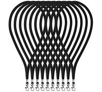 Fushing 10 Pezzi Cinghia in Poliestere 45cm con Chiusura Girevole per Carte di identità, Chiavi, Impiegati, Studenti, Visitatori ecc.