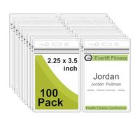 Fushing 100 bustine verticali di plastica trasparente per contenere tesserini o carte S Clear