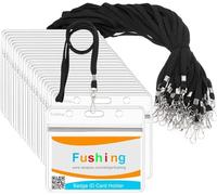 Fushing 30 Livelli di Trasparenti Possessori Nome Tag Plastica e 30 della Cinghia Collare Piatto con Gancio Girevole