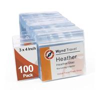 Fushing - Portabadge identificativo orizzontali in plastica trasparente da 7,6 x 10,2 cm per inserti di badge con nome o etichette con nome da 7,6 x 10,2 cm (100)