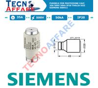 Fusibile 35A 500V 50kA IP20 Taglia DIII Per Protezione Cavi Diazed Siemens