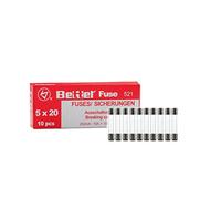 Fusibile 4 A, 5 x 20 mm, 250 V, tipo 521, confezione da 10 pezzi, fusibili in vetro