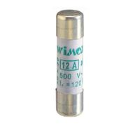 Fusibile cilindrico 10x38 10,3x38mm, 500V 6A, industriale e civile, impiego aM, protezione correnti di spunto, motori, trasformatori, in ceramica, steatite, Potere interruzione 120KA