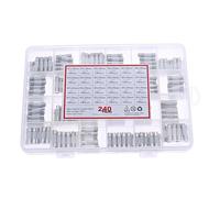 Fusibile di rete domestico in ceramica 240 pezzi 24 valori 5 * 20 mm a sgancio rapido 250 V 0,1 A 0,25 A 0,5 A 1 A 2 A 2,5 A 3 A 3,15 A 4 A 5 A 6 A 6,3 A 8 A 10 A 15 A 16 A 20 A 30 A
