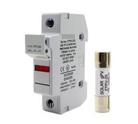 Fusibile solare fotovoltaico 10a 12a 15a 20a 30a 1000V DC fusibile 10x38 GPV, con portafusibile LED for la protezione del sistema solare(30A)