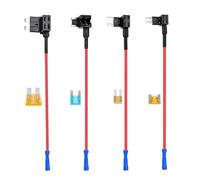 Fusibili Auto Set,Portafusibili a Lama Kit,Standard Portafusibili a Lama,4 Pezzi Rubacorrente 12v Auto