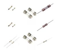 Fusibili in vetro soffiato da 10 pezzi, 3,6x10 mm, 5x20 mm, 6x30 mm, 250 V, 3,15 A, 4 A, 5 A, 6 A, 6,3 A, 7 A, 8 A, 10 A, 12 A e 15 A, fusibile ceramico assiale.(300MA,WHITE_10 PCS)