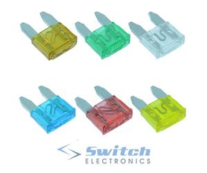 Fusibili Mini Blade Switch Electronics 3A 4A 5A 7.5A 10A 15A 20A 25A 30A