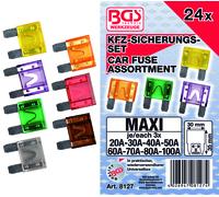 Fusibili Per Auto Serie MAXI Assortimento da 24 Pezzi Fermec BGS 8127