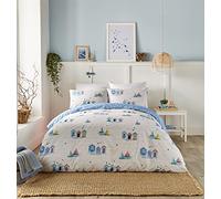Fusion - Beach Huts - Set copripiumino - Letto king size in blu