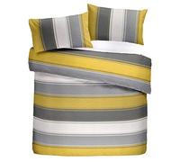Fusion - Betley - Classic Wide Stripe Set Copripiumino, Doppio, ocra