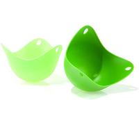 Fusion Brands Poachpod Pentolino per uova, confezione da 2, in silicone, colore: Verde