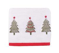 Fusion Christmas Trees - Asciugamani in 100% cotone, 50 x 90 cm, colore: Bianco