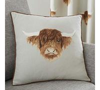 Fusion - Cuscino imbottito in 100% cotone, 43 x 43 cm, colore: naturale