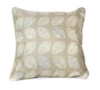 Fusion Delft edera per Cuscino in 100% Cotone, Naturale, Cover Only: 43 x 43cm