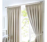 Fusion - Dijon - Cover, Naturale, Curtains: 46" Width x 90" Drop (117 x 229cm)