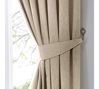 Fusion "Dijon Plain Texture Coppia di fermatenda, Natural, 65 x 0.1 x 1 cm