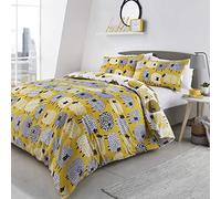 Fusion Dotty Sheep - Pecore a pois - Set copripiumino Easy Care - Singolo, Ocra