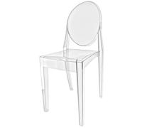 Fusion Living Sedia Da Pranzo Victoria In Plastica Stile Fantasma Cristallino