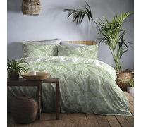 Fusion Matteo - Set copripiumino, facile da pulire, per letto super king size, colore verde