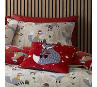Fusion - Natale foraggiamento volpe - velluto imbottito cuscino - 43 x 43 centimetri in multi