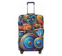 Fusion of Musical Elements - Copertura elastica da viaggio per valigia, con stampa, antigraffio, Nero , S