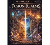 Fusion Realms: A Mixed-Style Adult Coloring Collection