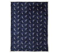 Fusion Snug Coperta in poliestere, 150 x 200 cm, con retro sherpa, per adulti, stampa cosmica con stelle e luna