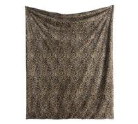 Fusion Snug Coperta in poliestere riciclato, stampa leopardata, naturale, 150 x 200 cm, per adulti, tema animali