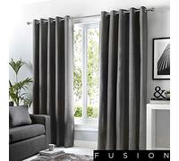 Fusion Sorbone., Cotone, Charcoal, 66" Width x 54" Drop (168 x 137cm)
