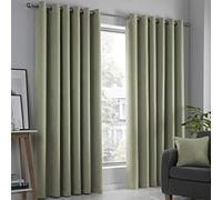 Fusion Strata - Coppia di tende con occhielli, 168 x 183 cm, colore: Verde