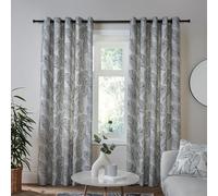 Fusion - Tende Foglie Bianche e Nere L168 x 229 cm - 2 x Pannelli - 100% Cotone - Tende bianche con occhielli con stampa foglie - Tende e tende con foglie tropicali in bianco/nero - Collezione Matteo