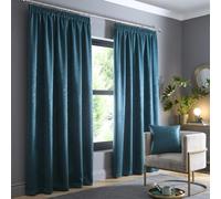 Fusion Tende in cotone verde bosco L66 x L90 (168 x 229 cm) - 2 pannelli - Tende oscuranti termiche plissettate per camera da letto - Trattamento finestre insonorizzate - Set di tende plissettate