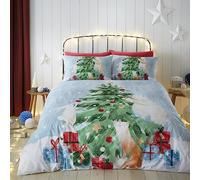 Fusion - Winter Friends - Set copripiumino facile da pulire - letto king size in verde