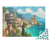 Fusione di iconici monumenti italiani1000 Pezzi Impossibili Per Adulti, Giochi, Regali, Sfide Per Bambini38x26cm/1000pcs
