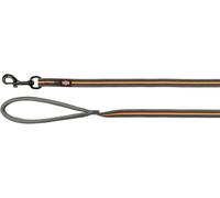 Fusione guinzaglio a fune, gommato 5 m/17 mm grafite/papaya