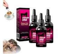 FusionFire Pleasure Peak Secret Potion - DesireFusion Passion Elixir, Happy Hormones Drops for Women, Pleasurepeak Oral Drops, Enhancing Sensitivity and Pleasure (3 PCS)