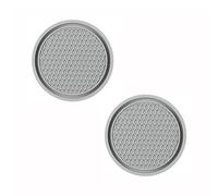 FUSKL 2 Pezzi Sottobicchieri Auto per Dodge RAM 4. Generation 2011-2018, Antiscivolo Impermeabile Portabicchieri Silicone Tappetino Accessori Interni,A/Grey