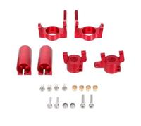 Fuso a snodo anteriore in metallo C Hub Blocco asse posteriore Set 90046 90047 Compatibile con modelli di auto RC Modelli in 1/10 per codice 90046(Red)