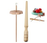 Fuso Manuale in Legno, Ruota Filatrice per Lavorazione Filo per Principianti, Accessori per Cucito in Legno e Attrezzi per Hobby Creativi di Tessitura, Maglia e Uncinetto