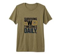 Fuso orario Survivor Filipino Expat Work Maglietta Premium