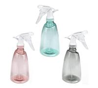 FUSONGQINTANG 3 Pezzi Spruzzino Nebulizzatore per Piante 500 ml Trasparente Plastica Grilletto Spruzzatore Riempibile Vaporizzatore Acqua per Giardino Capelli Pulizia