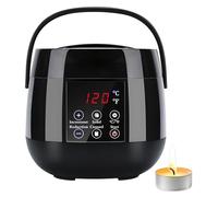 Fusore elettrico for cera, produttore di candele, forno for cera da 100 W,display a LED e contenitore in alluminio,temperatura regolabile,riscaldamento rapido, temperatura massima 120 °C(B)